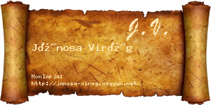 Jánosa Virág névjegykártya