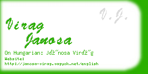 virag janosa business card